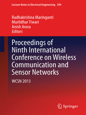 cover image of Proceedings of Ninth International Conference on Wireless Communication and Sensor Networks